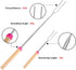 Kelfuoya 14 Pack Marshmallow Roasting Sticks 32Inch Extendable Sticks for Smores Wooden Handle Sticks Hot Dog Forks Marshmallow Skewers for Bonfire