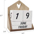 Wooden Calendar Block, Perpetual Desk Calendar, Date Block, for Desk, Office, Home Decor, 4.7x2.4x5.7 inches HOCHIZE
