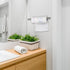 2 Pakc Stainless Steel Paper Towel Holder Under Cabinet, Self Adhesive Wall Mount Paper Towel Holder for Kitchen, Under Counter Paper Roll Rack for Bathroom-Silver