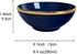 fanquare Porcelain Snack Bowls Set of 4, Blue Dipping Bowls, 9 oz Small Dessert Bowl for Ramen, Ice Cream, 5 Inch