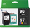 MYTONER 96/97 Remanufactured Ink Cartridge Replacement for HP 96 97 C8767WN C9363WN Ink for Deskjet 6520 5740 6940 6830 6980 Officejet 7310 7410 7210 Printer ( Black Tri-Color, 2-Pack)