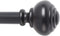 SnugSet | Quick Easy Installation | No Tools Option | 72-144" Adjustable | 1" Dia. Durable Steel Rod | Supports Heavy Fabrics | Decorative Knob Finial Black