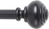 SnugSet | Quick Easy Installation | No Tools Option | 72-144" Adjustable | 1" Dia. Durable Steel Rod | Supports Heavy Fabrics | Decorative Knob Finial Black