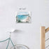 Hardy Gallery Coastal Painting Seascape Wall Art: Open Window View Picture Blue Ocean & Beach Artwork on Canvas for Bedroom (16'' x 12'' x 1 Panel)