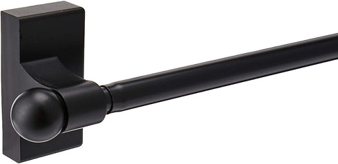 Rod Desyne Mag-12 Magnetic Curtain Rod, 17-30", Black