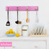 Wall Mounted Coat Rack Ethuh Rustic Wall Hook Solid Wood Hat Hanger Entryway Hanging Coat Rack4 Silver Metal for Entryway, only 1screws to Hold The Hooks Rack (Pink Nickel-Plated)