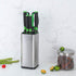 BOXINSP Stainless Steel Universal Knife Holder,Kitchen Knife Block with Scissors Hole,Countertop Storage,Organizer Rack,Easy Cleaning and Drying Seat,Detachable Knife Stander,Knife Shelf,Knife Carrier