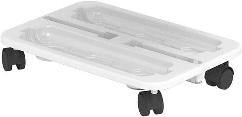 Deflecto Stack 'N Go Caddy Wheel Base, Craft Organizer, Compatible with Deflecto Desk Supplies Organizer Caddy, White, 16"W x 3 1/4"H x 11"D (29443CR)