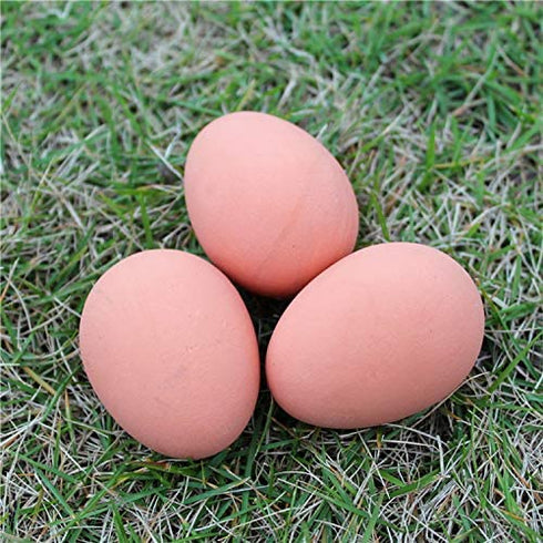 Liberty Imports Bulk Set of 24 Pcs Bouncy Eggs Realistic Fake Rubber Bouncing Balls (Brown)