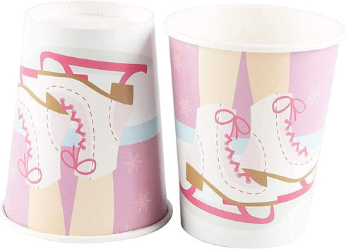 Ice Skating Party Bundle, Includes Plates, Napkins, Cups, and Cutlery (24 Guests,144 Pieces)