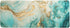 Uphome Bath Rug Runner Luxury Turquoise Marble Velvet Bath Mat 18x47 inch Non-Slip Long Bathroom Rugs Machine-Washable Soft Microfiber Floor Rugs for Bathtub Shower