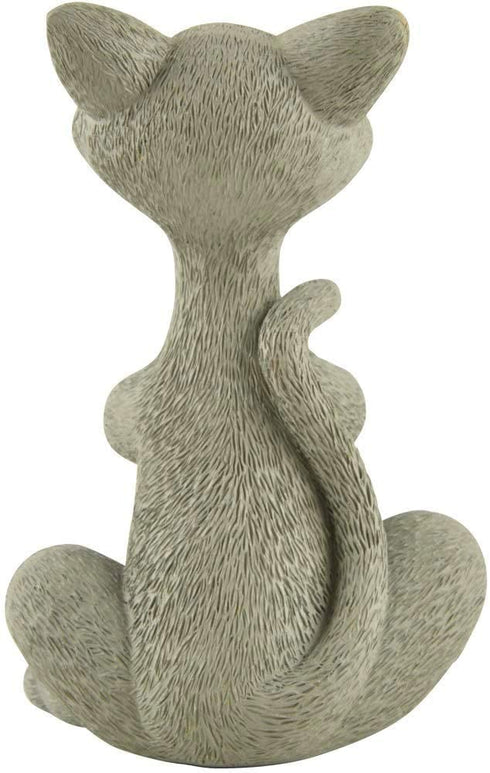 Whimsical Grey Cat Praying Figurine Cute Collectible - Happy Cat Collection - Cat Lover Gifts for Women, Cat Lover Gifts for Men, Cute Cat Gifts, Cat Office Desk Accessories, Cat Desk Decoration