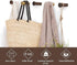 INMAN Wall Hooks, Wall Mounted Coat Hooks - 2.36'' Length Natural Wood Pegs, Entryway Wall Hangers Hooks for Hanging Coats, Hats, Bags and Towels, Pack of 4, Walnut