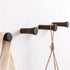 INMAN Wall Hooks, Wall Mounted Coat Hooks - 2.36'' Length Natural Wood Pegs, Entryway Wall Hangers Hooks for Hanging Coats, Hats, Bags and Towels, Pack of 4, Walnut