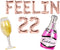 LaVenty Set of 3 FEELIN 22 Balloons 22nd Birthday Decoration FEELIN 22 Banner 22nd Birthday Supplies