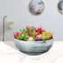 G EPGardening 8in Marble Pattern Large Round Succulent Planter Pot Modern Flower Pot Indoor and Outdoor Planter with Marble Tray