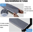 Fitable Outdoor Indoor Picnic Table Cover Waterproof Vinyl Fitted Table Cover with Bench Covers 3pcs Set Flannel Backing Tablecloth 30"*72" for Picnic/Travel/Holiday/Party/Folding Table Silver Grey