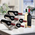 Sorbus® Wine Rack Butterfly - Stores 8 Bottles of Wine - Sleek and Chic Looking - Minimal Assembly Required (Grey Wood)