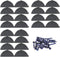 Heel Plates 24 PCS Rubber Shoes Heel Taps Tips Repair Pad Replacement Large Size with Nails