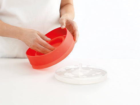 Lekue Microwave Popcorn Popper/ Popcorn Maker, Red