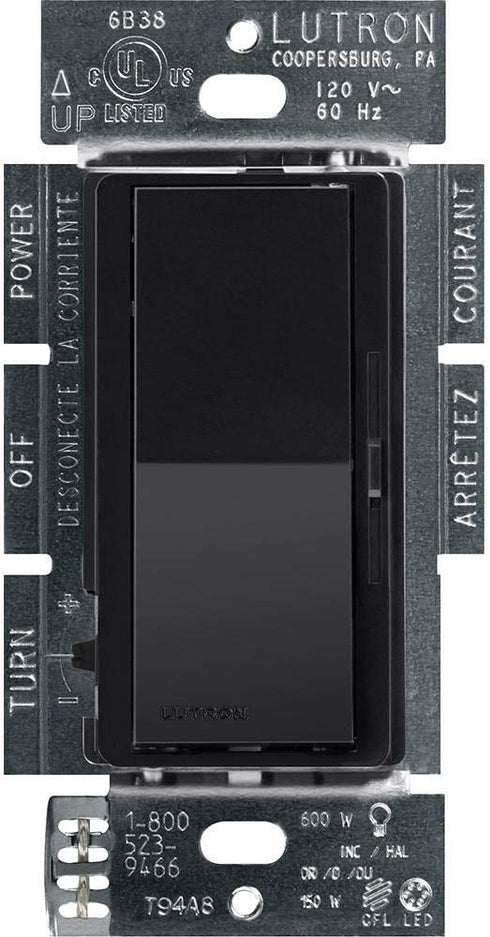Lutron DVCL-153P-BL LED+ Dimmer Switch, 1 pack, Black