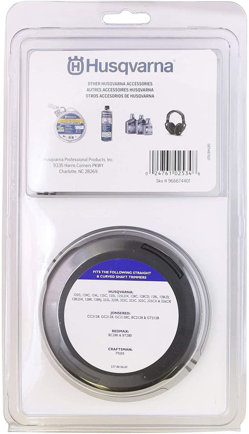 Husqvarna 966674401 T25 Tap Trimmer Advance Head, Curved and Straight Shafts,Black