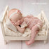 Baby Photography Bed Baby Photo Props White Wood Doll Bed Detachable Photo Background for Baby Photo Studio
