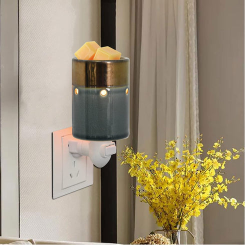 Tepaken Wax Warmer Ceramic Plug in Wax Warmer, Fragrance Candle Wax Melt Warmer for Scentsy Wax Cubes and Tarts or Essential Oils Plug in Wall for Home,Bedroom,Gift