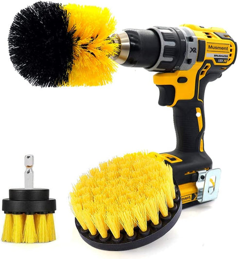 Musment Floor Mats Drill Brush for Car Wash Detailing Attachment Supplies Set Fit Wheel Cleaner ,Tire?Rim?Carpet, Bathroom, Kitchen and Auto Power Scrubber Brush Cleaning Kit