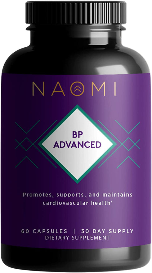 NAOMI BP Advanced, Healthy Blood Pressure Support Supplement and Cholesterol Lowering Supplement, Olive Leaf Extract 1000mg and K Vitamin 180mcg - Vitamin K, Olive Leaf Organic