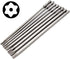 8pcs 6 Inch (150mm) Length 1/4 Inch Hex Shank Torx Head Screw Driver Bit Set Security Tamp er Proof Star 6 Point Screwdriver Kit Tools T8/T10/T15/T20/T25/T27/T30/T40