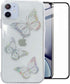 LUSAMYE iPhone 11 Case with Screen Protector, Clear Cute Butterfly Design Soft TPU Electroplated Cover Bling Glitter Cool Slim Trendy Pattern for Girl Women Apple iPhone 11 Phone Case - Butterfly