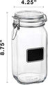 Bormiolio Rocco Jar with Chalkboard, 50.8 Oz