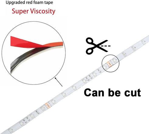 UV Light Strip - iCreating Battery Operated LED Black Light Strip Kit with 6.6FT 2M SMD 3528 IP65 Waterproof Super Bright LED Strip Lights, Battery Case