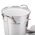 T586 4L Silver Metal Galvanized Double Walled Ice Bucket Set With Lid And Scoop