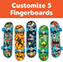 Creativity for Kids Hydro-Dip Custom Skate Studio – Mini Finger Skateboards for Kids – Customize 5 Skate Decks