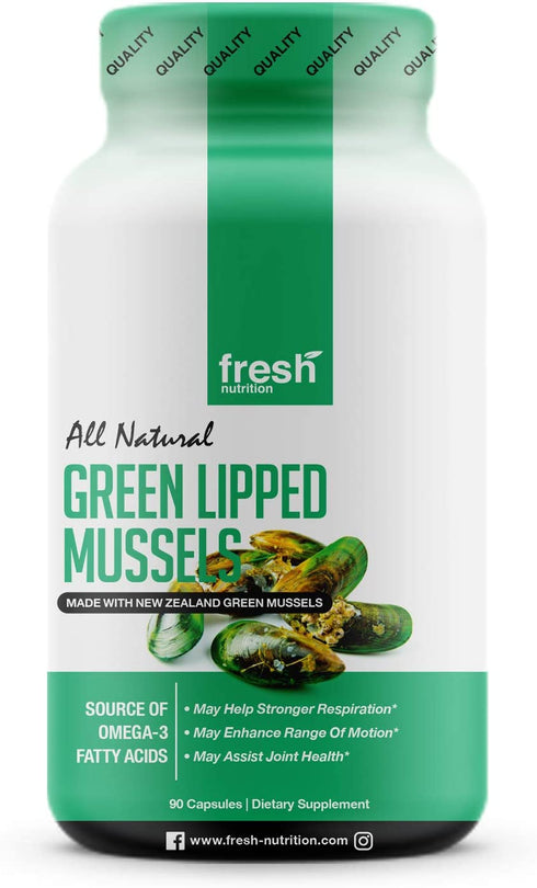 Green Lipped Mussel Capsules - Strongest DNA Verified from New Zealand - Perna Canaliculus Omega Supplement for Hip and Joint - Non GMO