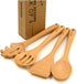 Bamber 4 Pieces Wooden Spoons for Cooking Wood Kitchen Utensil Set