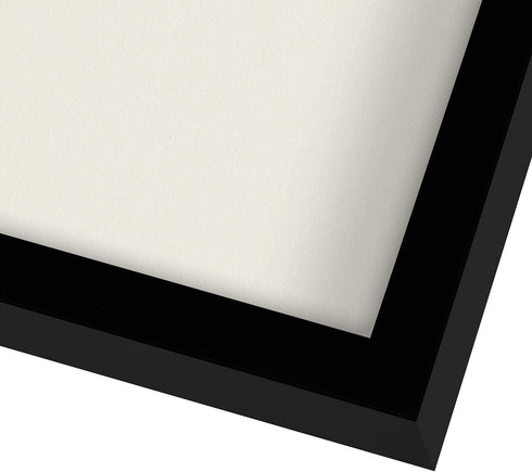 Americanflat 8x8 Shadow Box Frame in Black with Soft Linen Back-Composite Wood with Shatter Resistant Glass for Wall and Tabletop