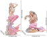 Mermaid Bathroom Decor,Mermaid Gifts for Girls 4.72" Tall Room Shelf Resin Mediterranean Princess Statue Ornament Figurines Sculpture Angel Crafts Collectible Ocean Sea Goddess