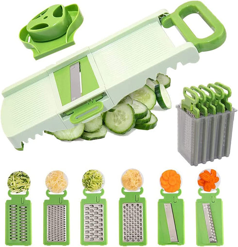Supernal Mandoline Slicer?6 in 1 Vegetable Mandoline Slicer? Cheese/Vegetable Slicer?Vegetable Chopper, Potato Onion Chopper?Potato Chip Slicer?Kitchen Cutter Chopper for Vegetables Time Saver