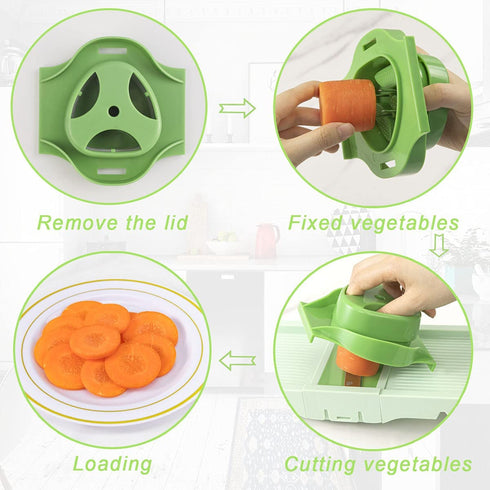 Supernal Mandoline Slicer?6 in 1 Vegetable Mandoline Slicer? Cheese/Vegetable Slicer?Vegetable Chopper, Potato Onion Chopper?Potato Chip Slicer?Kitchen Cutter Chopper for Vegetables Time Saver