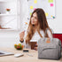 Insulated Lunch Bags for Men Women,Adult Lunch Box Large,Leakproof Lunchbox for Girl,Multi-Pocket Tote Lunch Bag Reusable Cooler Bag for Work, Office, Picnic, Outdoor (Grey)