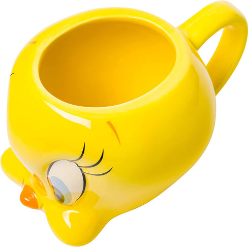 Silver Buffalo Looney Tunes Tweety Face 3D Sculpted Ceramic Mug, 20-Ounces