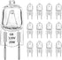 TAIYALOO G8 Halogen Light Bulbs 20W Dimmable 120V G8 Base 2Pin Xenon Bulb (12 Pack) T4 JCD Type Warm White Under Cabinet Puck Lighting Replacements
