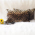 CARRIE HOME Soft Plush Leopard Print Faux Fur Lumbar Pillow Covers for Home Couch Sofa (Set of 2, 12x20 inch)