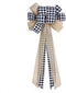 JUEJI Christmas Tree Topper?Red, Black Buffalo Plaid Burlap Decorative Bow, Ornament Decoration Bow for Christmas Tree Festival Holiday Party - Handmade
