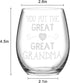 You Put the Great in Great Grandma Stemless Wine Glass, Gifts for Grandma New Grandma to Be Grandmother Mother's Day Birthday Christmas, Funny Grandma Wine Glass from Granddaughter Grandson, 15Oz