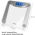 Vitafit Digital Body Weight Bathroom Scale Weighing Scale with Step-On Technology,Extra Large Blue Backlit Display and Batteries Included, 400 Pounds,Clear Glass