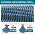Stretch Armrest Covers for Chairs and Sofas Couch Arm Covers for Sofa Spandex Jacquard Armrest Covers Anti-Slip Furniture Protector Washable Armchair Slipcovers for Recliner Set of 4, Dusty Blue